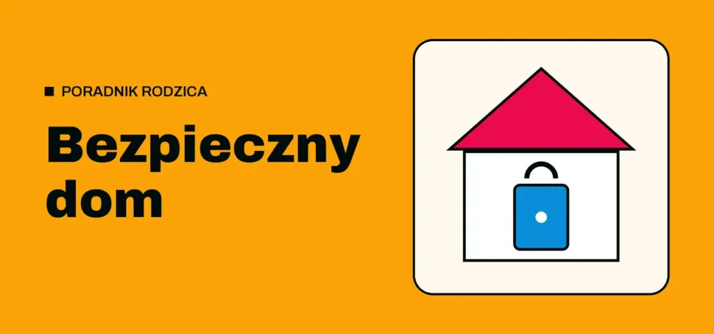 Ilustracja: domek z kłódką – poradnik o zabezpieczeniu mieszkania